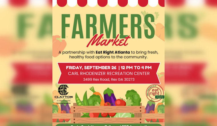 Clayton County to Host Bi-Weekly Farmer's Market at Carl Rhodenizer Recreation Center