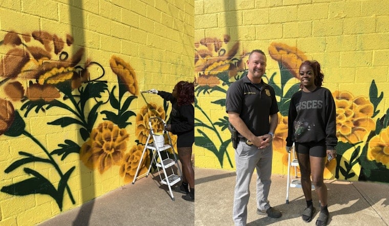 Cleveland Artist Stina Aleah Transforms Vandalized Wall into Inspiring Mural, Police and Community Show Support