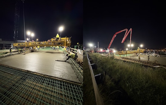 Cleveland's State Route 176 Sees Nighttime Progress with New Concrete Layer, ODOT Shares Bright Outlook for Project