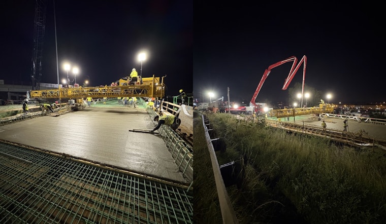 Cleveland's State Route 176 Sees Nighttime Progress with New Concrete Layer, ODOT Shares Bright Outlook for Project