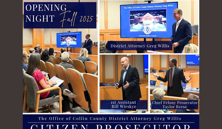 Collin County Launches Citizen Prosecutor Academy to Educate Residents on Judicial Process