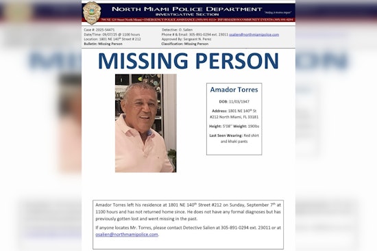 Search Intensifies for Missing 77-Year-Old Man in North Miami