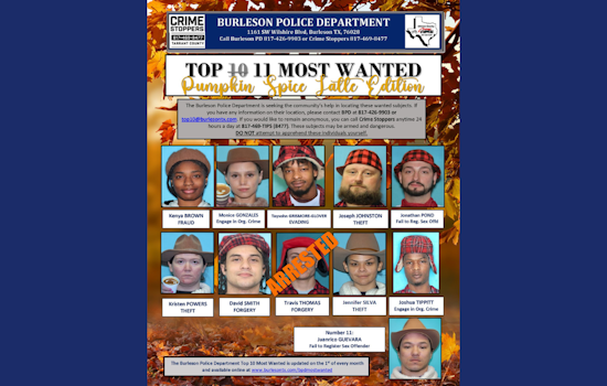 Community Tips Lead to Arrest in Burleson: Police Department Engages Residents with Humor and Safety Reminders
