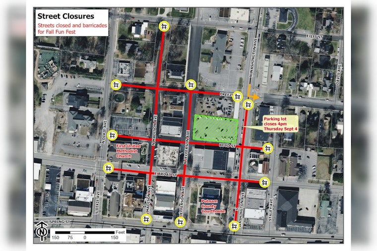 Cookeville Braces for Annual Fall FunFest: Street Closures Announced Ahead of Weekend Celebrations