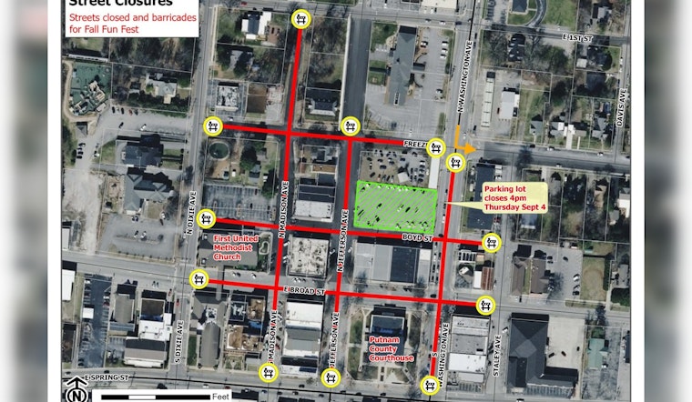 Cookeville Braces for Annual Fall FunFest: Street Closures Announced Ahead of Weekend Celebrations