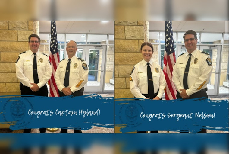 Coon Rapids Police Department Celebrates Promotions of Two Officers to Leadership Roles