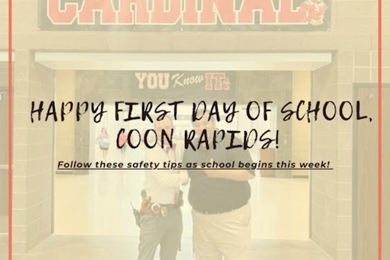 Coon Rapids Police Share Student Safety Tips for New School Year, Encourage Community Vigilance