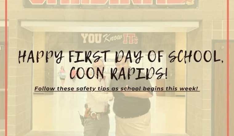 Coon Rapids Police Share Student Safety Tips for New School Year, Encourage Community Vigilance
