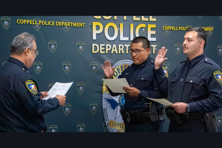 Coppell Welcomes Two New Officers: Deputy Chief Lujan Swears in Fresh Faces to Police Department