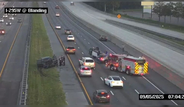 Crash and Construction Create Commuter Chaos on I-295 in Jacksonville