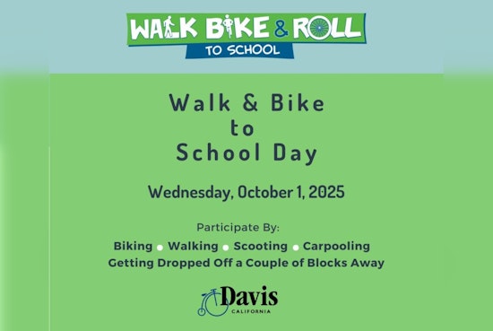 Davis Rallies for Safe Travel as Students Gear Up for National Walk & Bike to School Day