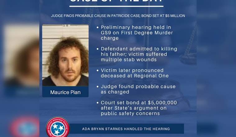 Defendant Admits to Fatally Stabbing Father in Shelby County Court, Bond Set at $5 Million