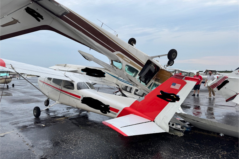 Denton Enterprise Airport Recovering After Severe Storm Damages Planes and Hangar