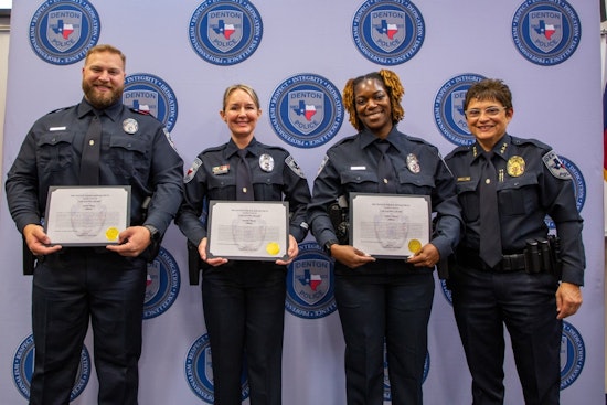 Denton Police Department Celebrates Promotions and Life-Saving Heroics of Local Officers