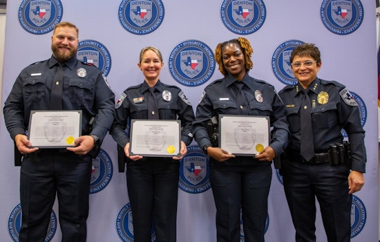 Denton Police Department Celebrates Promotions and Life-Saving Heroics of Local Officers