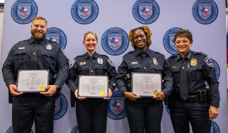 Denton Police Department Celebrates Promotions and Life-Saving Heroics of Local Officers