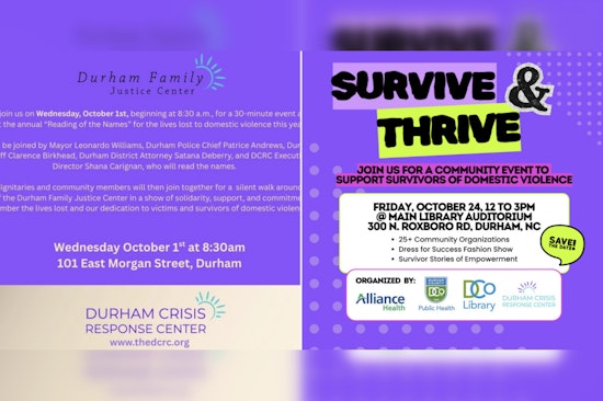 Durham Crisis Response Center Commemorates Domestic Violence Awareness Month with Events and Memorials