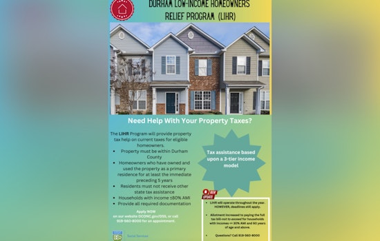 Durham Homeowners May Find Relief with County's Low-Income Property Tax Assistance Program