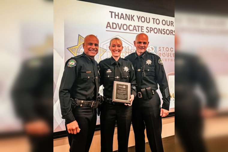 Elk Grove Officer Honored with "Service Above Self Award" by Sacramento Rotary Club for Community Dedication
