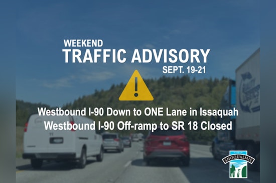 Expect Delays, Westbound I-90 in Issaquah Down to One Lane for Bridge Repairs This Weekend