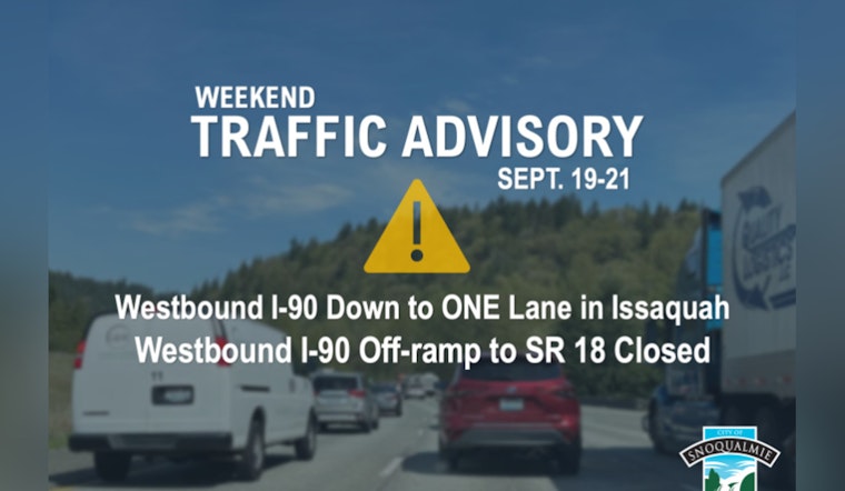 Expect Delays, Westbound I-90 in Issaquah Down to One Lane for Bridge Repairs This Weekend