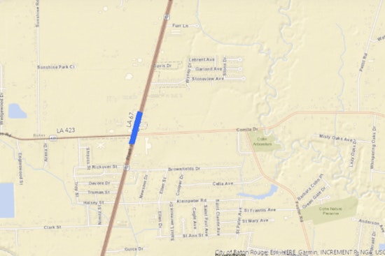 Expect Lane Closures on LA 67 Southbound in East Baton Rouge for Utility Work Next Week