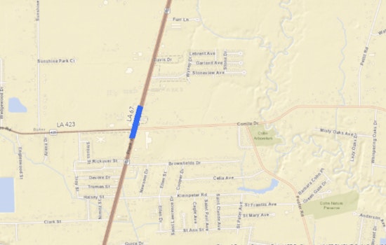 Expect Lane Closures on LA 67 Southbound in East Baton Rouge for Utility Work Next Week