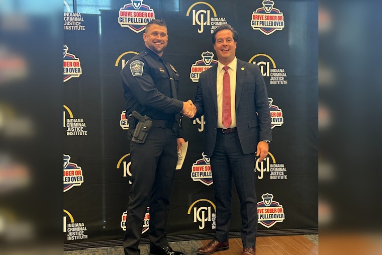 Fishers Police Department Commends Officer Levi App for Leading OWI Arrests in 2024