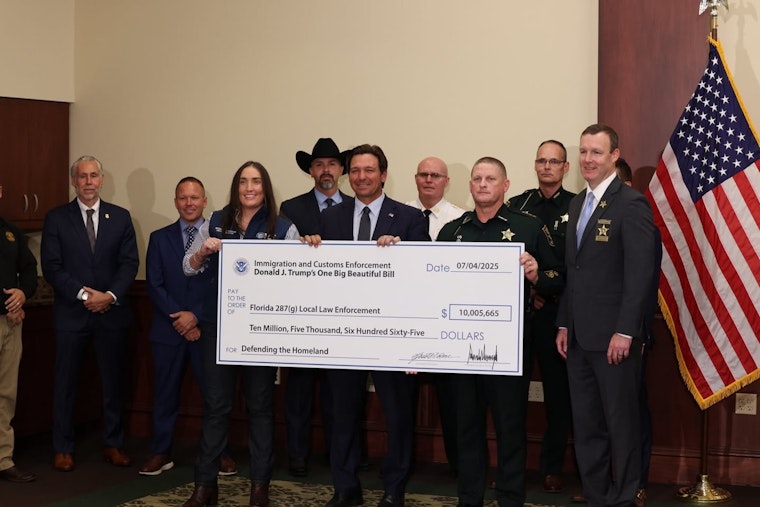 Florida Governor Ron DeSantis and Law Enforcement Officials Tout Enhanced Immigration Enforcement Efforts with Federal Funding Boost