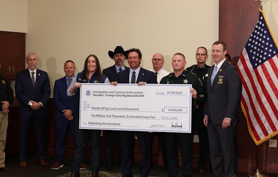 Florida Governor Ron DeSantis and Law Enforcement Officials Tout Enhanced Immigration Enforcement Efforts with Federal Funding Boost