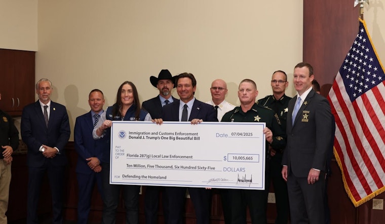 Florida Governor Ron DeSantis and Law Enforcement Officials Tout Enhanced Immigration Enforcement Efforts with Federal Funding Boost