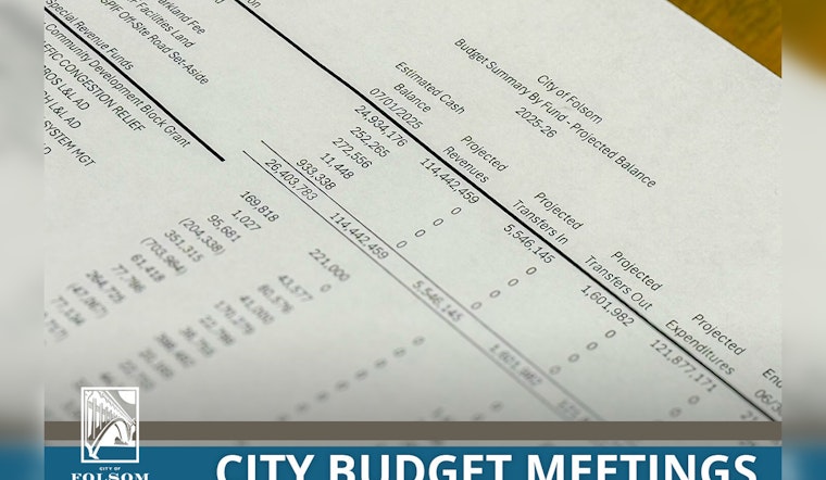 Folsom City Council Seeks Public Input on Addressing $3M Budget Shortfall, Critical Meetings Scheduled