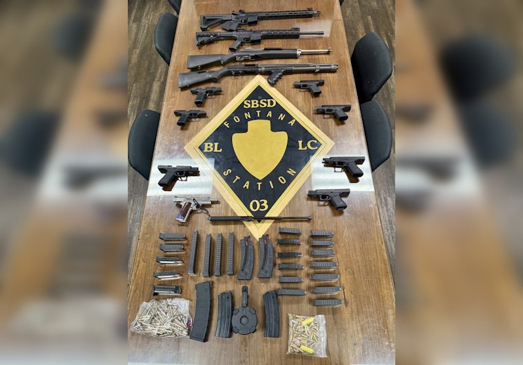 Fontana Man Arrested on Domestic Violence Call, Illegal Firearms Seized