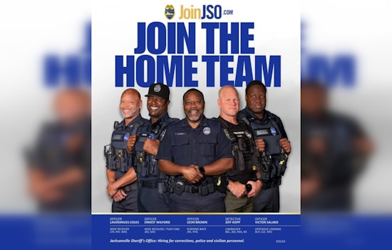 Former NFL Players Turned Officers Highlighted by Jacksonville Sheriff's Office During Recruitment Drive