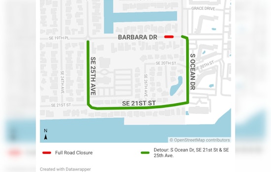 Fort Lauderdale Alert: Barbara Dr Closure for Sewer Upgrades, Detours in Effect