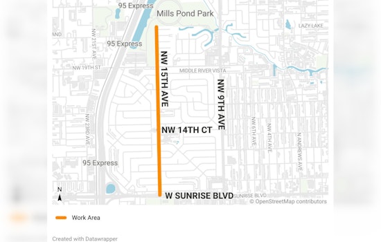 Fort Lauderdale Embarks on NW 15th Avenue Overhaul, Traffic Disruptions Expected as City Enhances Roadway Safety