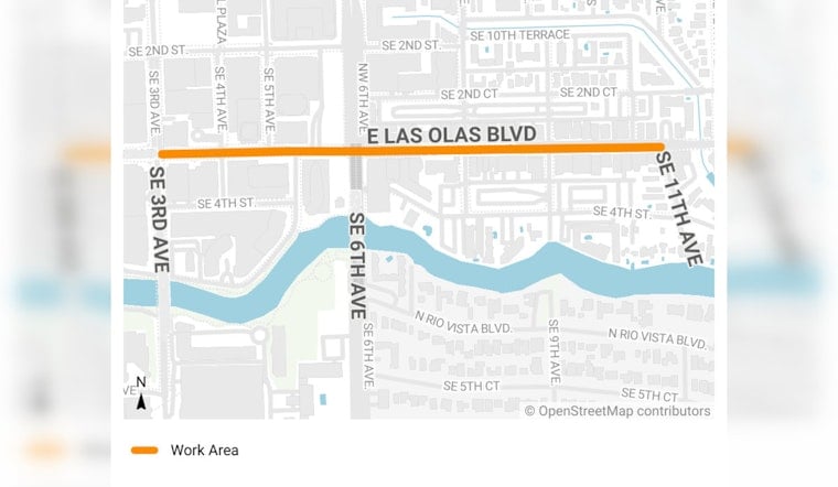 Fort Lauderdale to Enhance Las Olas Parking with New On-Street Sensors, Partial Lane Closures Expected