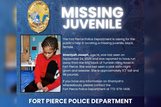 Fort Pierce Police Seek Public's Help in Search for Missing Teen Shaniyah Joseph