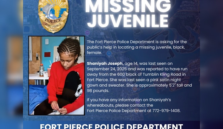 Fort Pierce Police Seek Public's Help in Search for Missing Teen Shaniyah Joseph