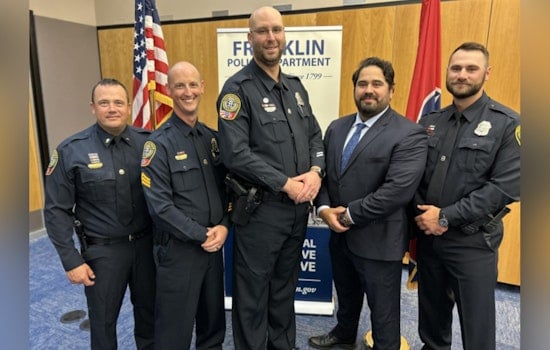 Franklin Police Department Announces Officer Promotions, Celebrates Dedication to Community Service