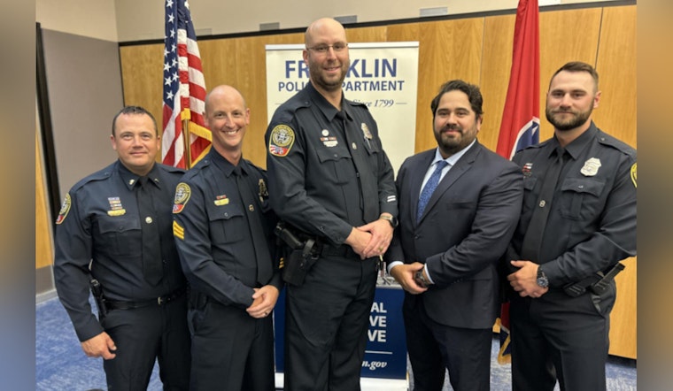Franklin Police Department Announces Officer Promotions, Celebrates Dedication to Community Service