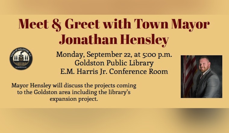Goldston Residents Invited to Library Sign-Up Event with Mayor Hensley Engagement Opportunity