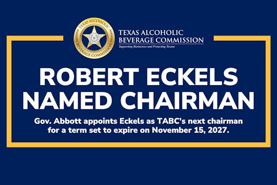 Gov. Abbott Appoints Robert Eckels as Chair of Texas Alcoholic Beverage Commission