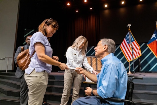 Governor Abbott Distributes Flood Relief Funds to Leander Area Victims with Country Star's Support