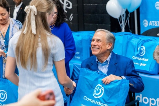 Governor Greg Abbott and First Lady Distribute Laptops to Center Point Students in Flood Recovery Effort