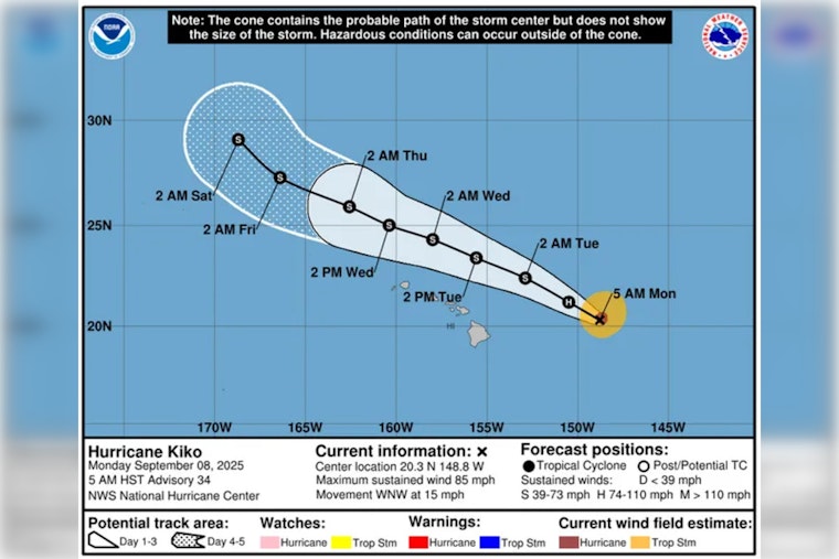 Hawaii Grapples with Diminished but Dangerous Hurricane Kiko, Emergency Declared as Island Braces for Impact