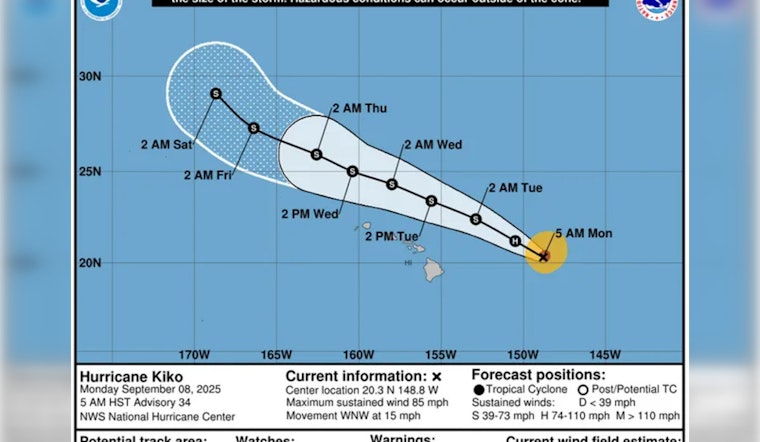Hawaii Grapples with Diminished but Dangerous Hurricane Kiko, Emergency Declared as Island Braces for Impact