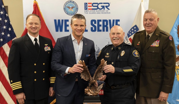 Hendersonville Police Department Honored with Secretary of Defense Employer Support Freedom Award for Exceptional Military Personnel Support