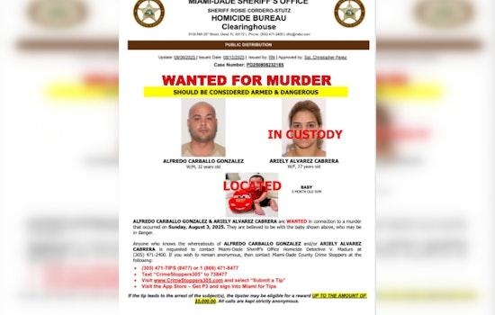 Hialeah Murder Investigation as Woman Arrested and Fugitive Boyfriend Still at Large