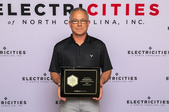 Huntersville Honored with ElectriCities' 2024 Public Power Award of Excellence for Exceptional Service and Staff Development
